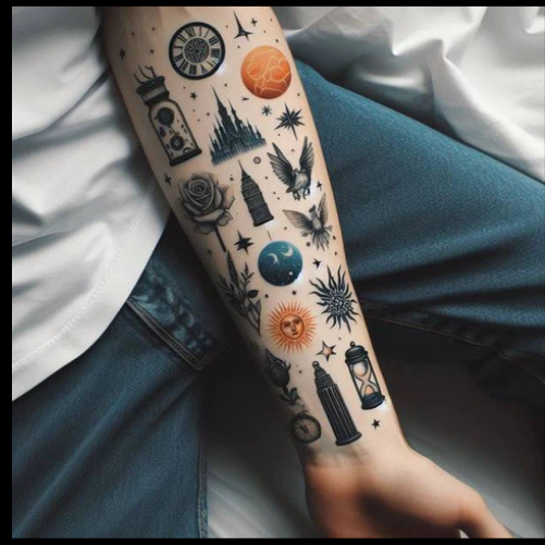 Etching A Chessboard As Patchwork Tattoo