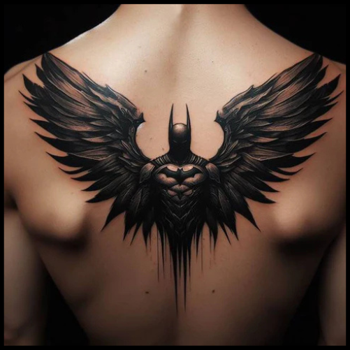 Featured Batman Tattoo On Back