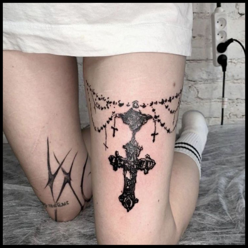 Gothic Rosary Tattoo