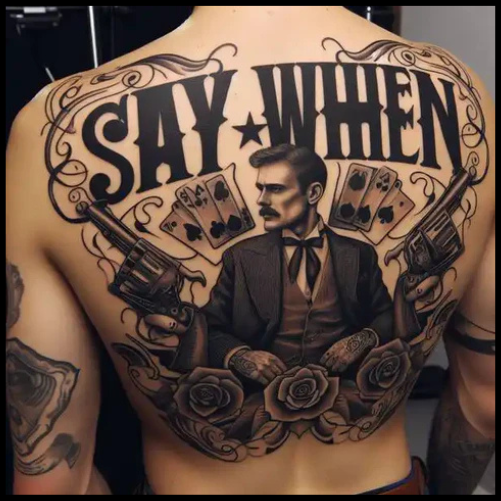 Grandiose Doc Holliday Back Tattoo With Idiosyncratic Elements