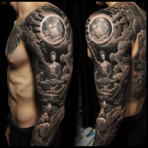 Hyper Realistic Spiritual Tattoo On Sleeve