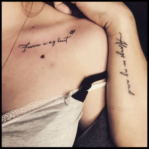 Intimate Couple Names Tattoo