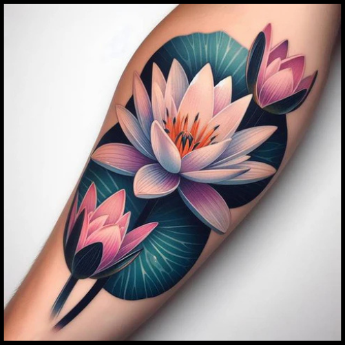 Japanese Lily Flower Tattoo