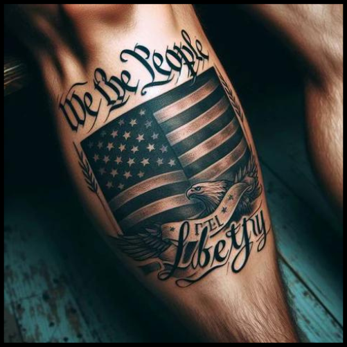 Leg Progress We The People Tattoo