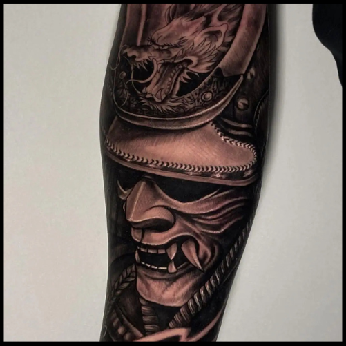 Masked Samurai Warrior Tattoo
