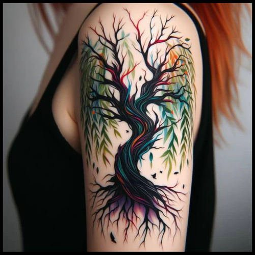 Metaphorical Gothic Tree Tattoo