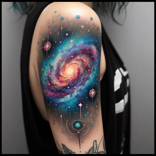 Milky Way Galaxy Tattoo