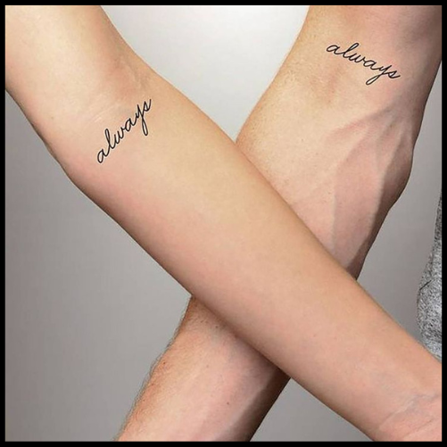 Minimal Couple Tattoo