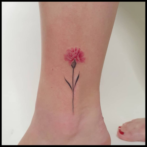 Minimalist Carnation Tattoos for Subtle Elegance