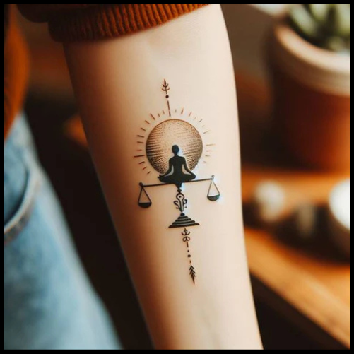 Monochrome Balance Spiritual Tattoo