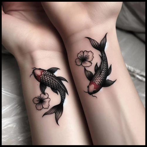 Natural Couple Fish Tattoo