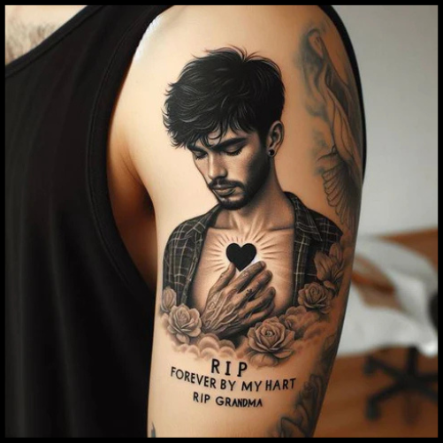 Portrayed RIP Grandma Tattoos On Arm