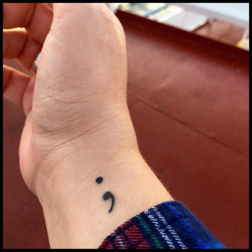 Project Semicolon Tattoo