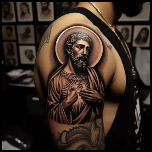 Radiant San Judas Tattoo