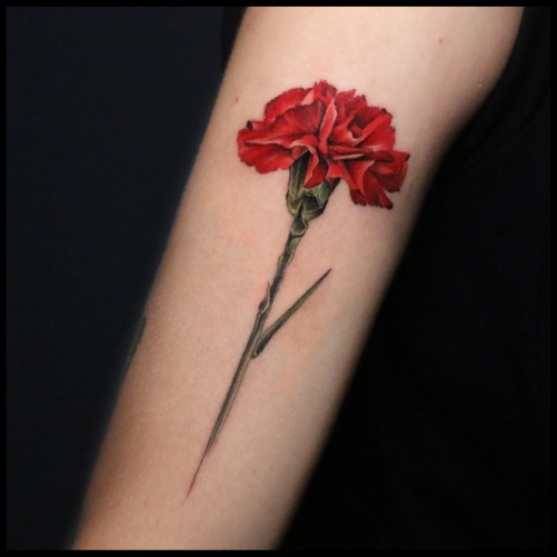 Realistic Carnation Tattoo Designs You’ll Love