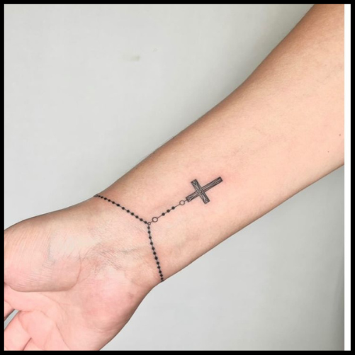 Rosary Tattoo on the Wrist
