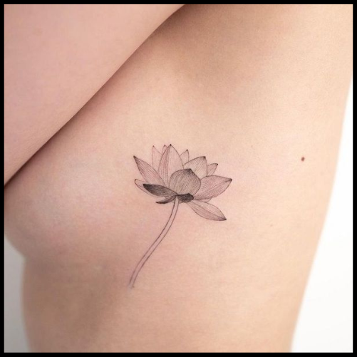 Simple Water Lily Tattoo