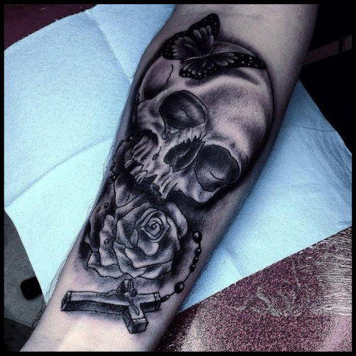 Skull and Rosary Tattoo Combinations