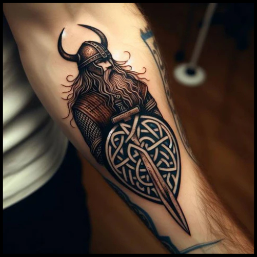 Sophisticated Celtic Warrior Tattoo