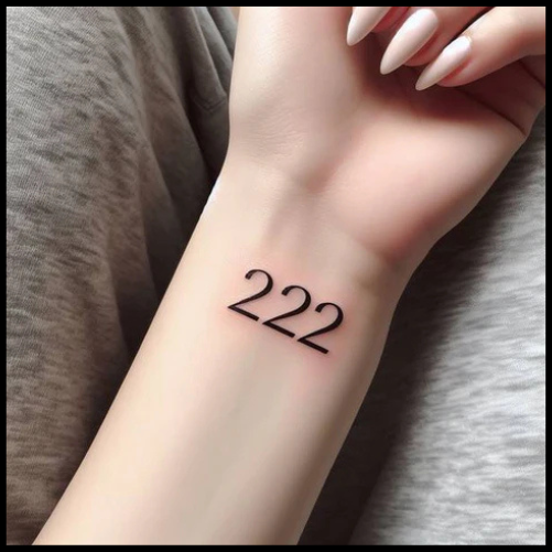 Straightforward 222 Tattoo