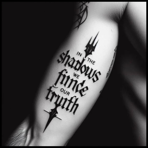 Stylish Gothic Font Tattoo