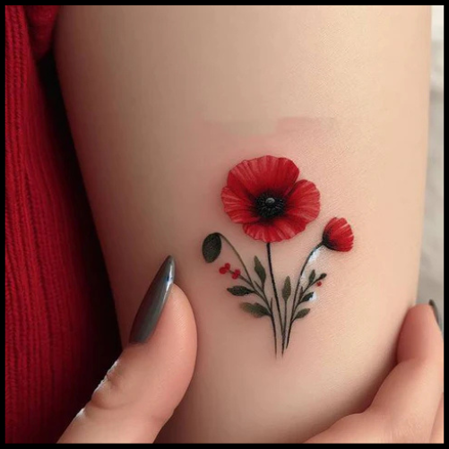 Sublime Red Poppy Tattoo