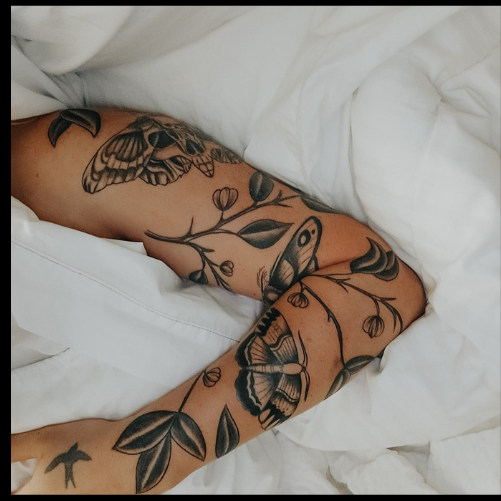 Subtle Display Of Patchwork Tattoo