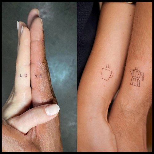 Sweet Couple Connection Tattoo