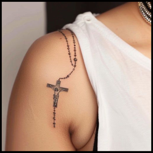 The Journey of Faith Reflected in Rosary Tattoo Rosary Tattoo Ideas