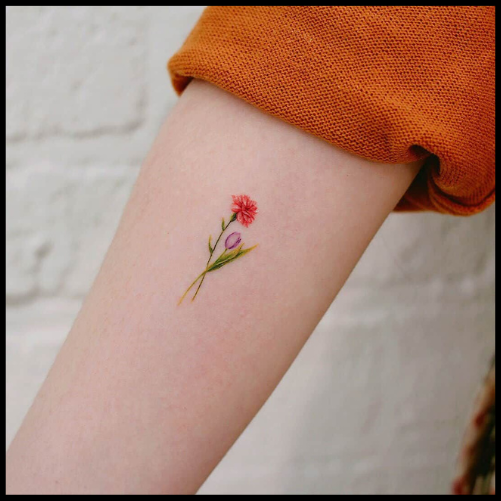 Tiny Carnation Tattoo Ideas Perfect for Minimalist Fans