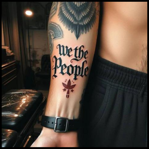 Traditional Heritage We The People Tattoo