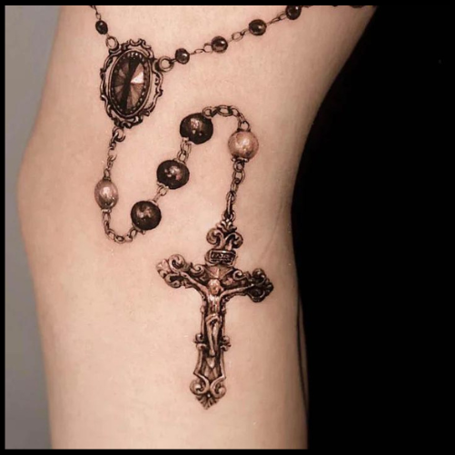 Rosary Tattoo on the Wrist