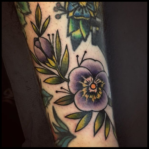 Traditional Violet Tattoo