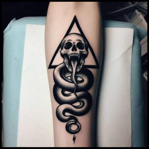 Tribal Tattoo Inspired Death Eater Symbol