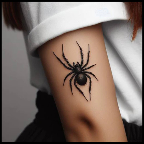Vicious Spider Pin-Up Tattoo