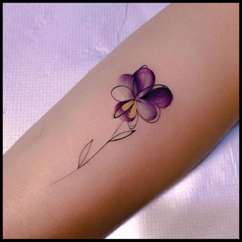 Violet Flower Tattoo Concepts Violet Tattoo Ideas