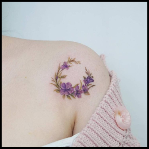 Violet With Moon Tattoo