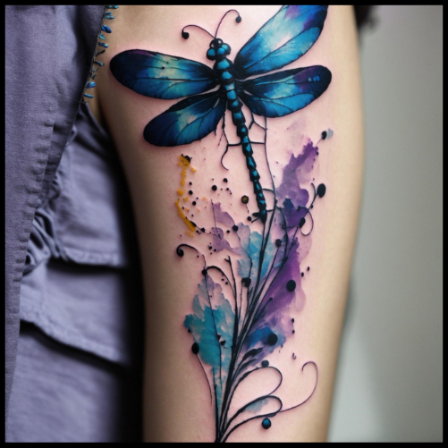 Violet with Dragonfly Tattoo