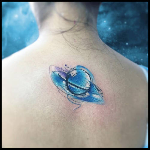 Watercolor Saturn Tattoo Saturn Tattoo Ideas
