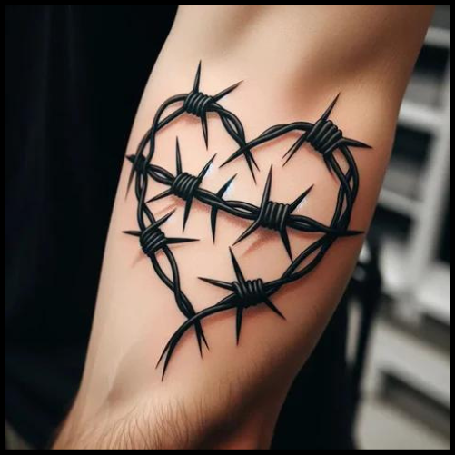 Weird & Colorful Above The Knee Tattoo