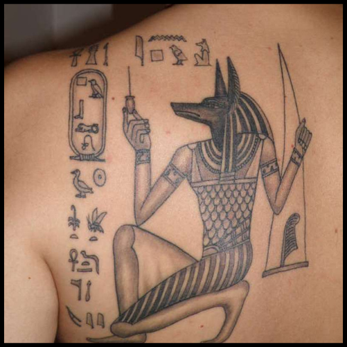 Anubis Back Tattoo