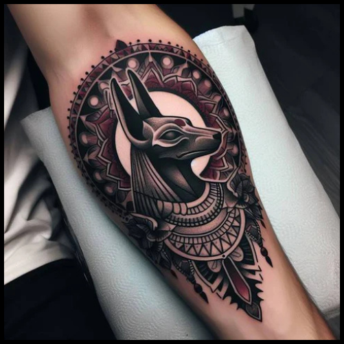 Anubis Mandala Tattoo