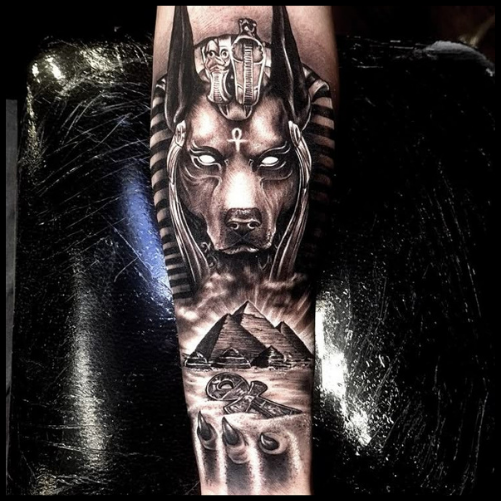 Anubis Pyramid Tattoo