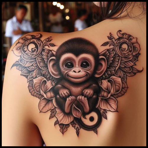 Baby Monkey Tattoo