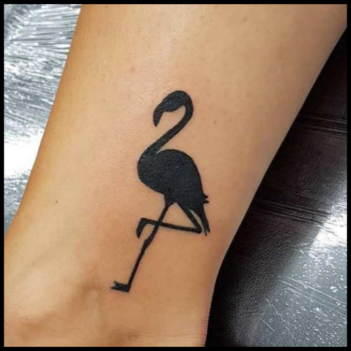 Black Flamingo Tattoo