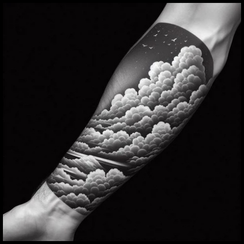 Cloud Background Tattoo