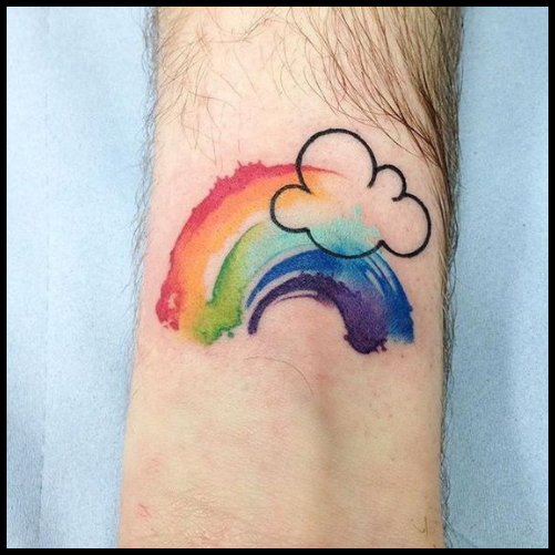 Cloud Rainbow Tattoo