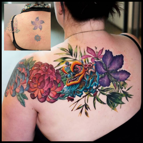 Cover Up Tulip Tattoo