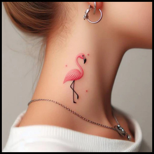 Cute Flamingo Tattoo