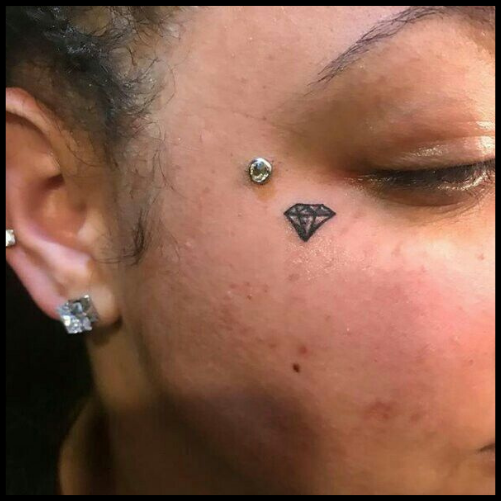 Diamond Face Tattoo